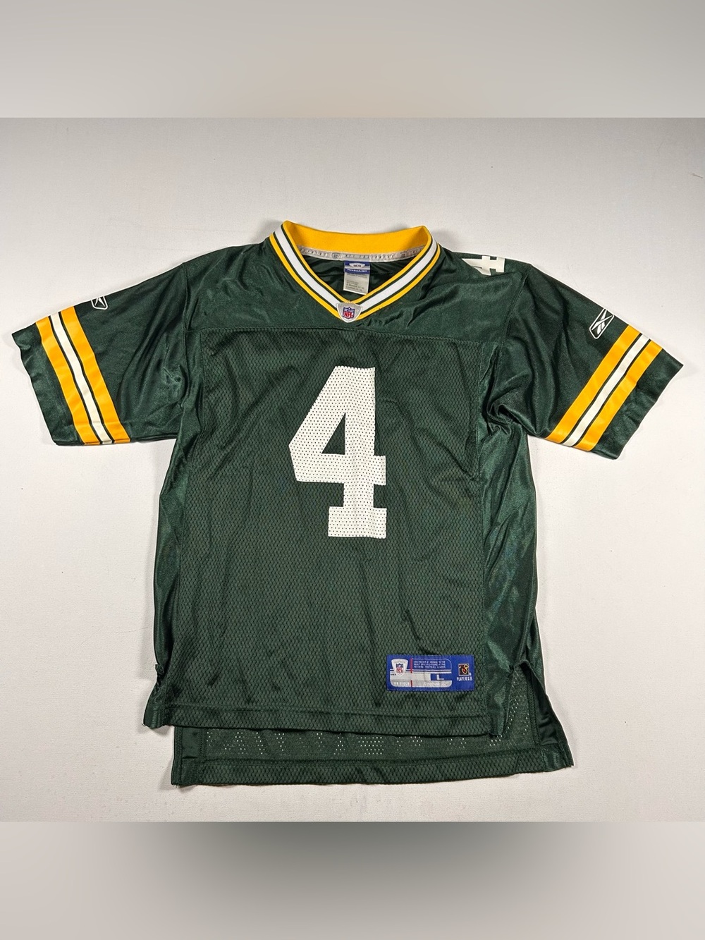 Reebok Green Bay Packers Youth Jersey Brett Favre #4 Size Large (14-16) Home